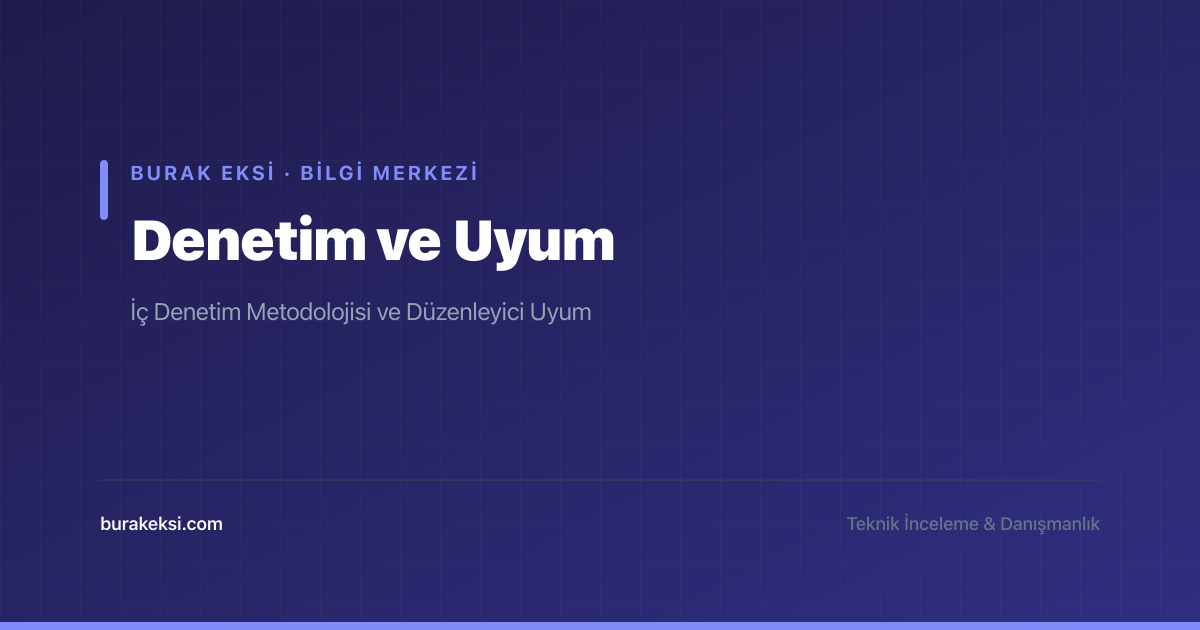 Denetim ve Uyum Kategori Kapağı