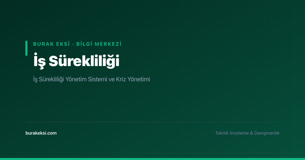İş Sürekliliği Kategori Kapağı