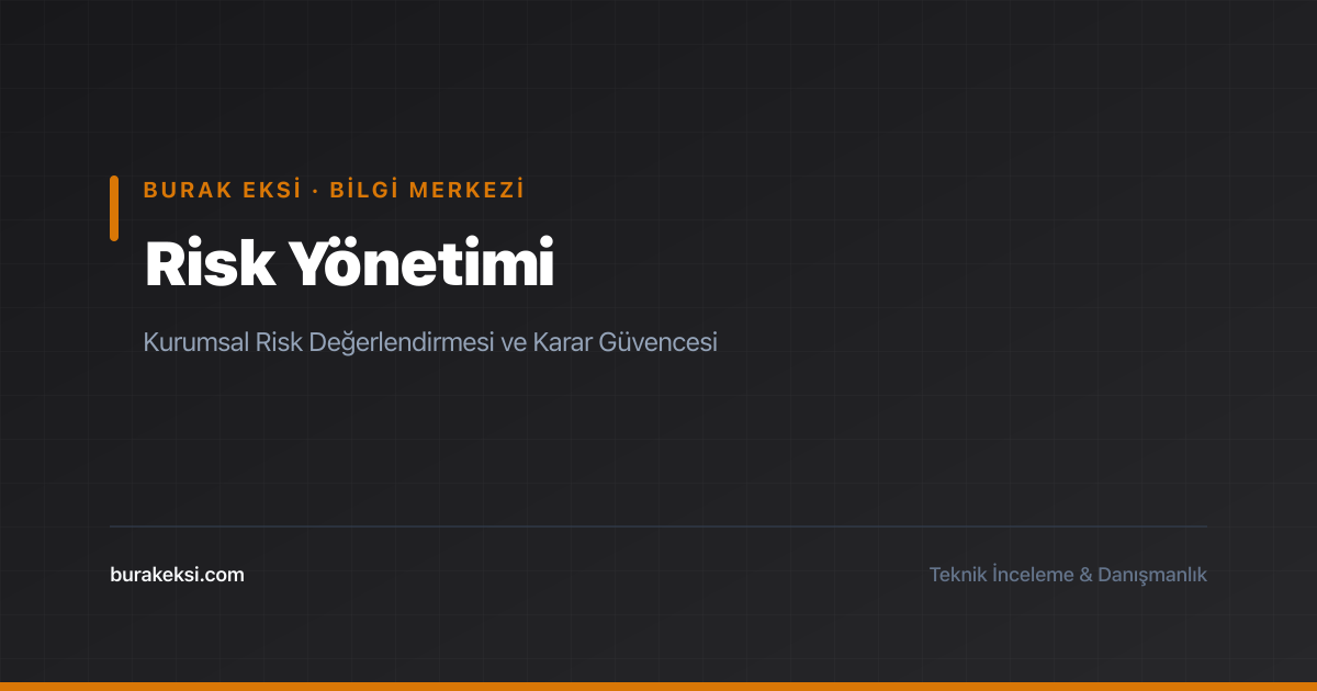 Risk Yönetimi Kategori Kapağı