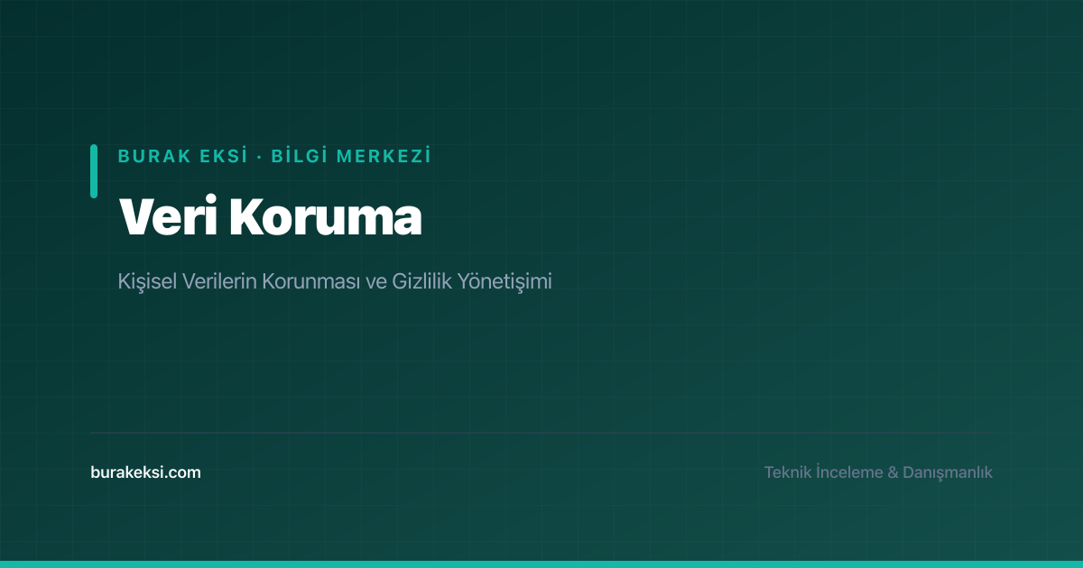 Veri Koruma Kategori Kapağı
