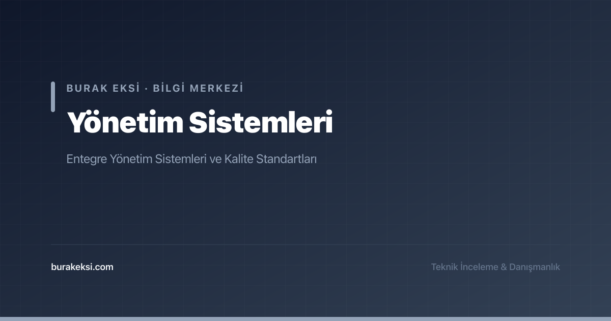 Yönetim Sistemleri Kategori Kapağı